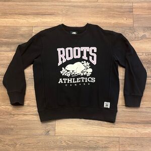 Roots Athletics Navy Crewneck Women Sweatshirt